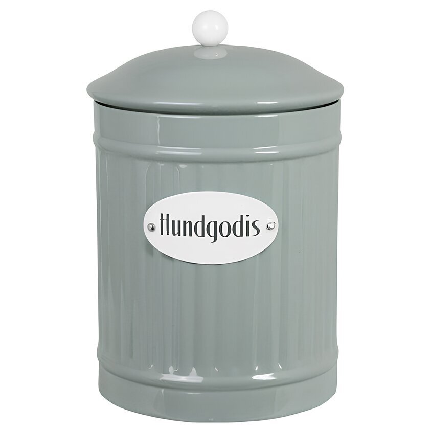 Plåtburk Hugo Hundgodis Grön Strömshaga Plåtburkar Metallburkar