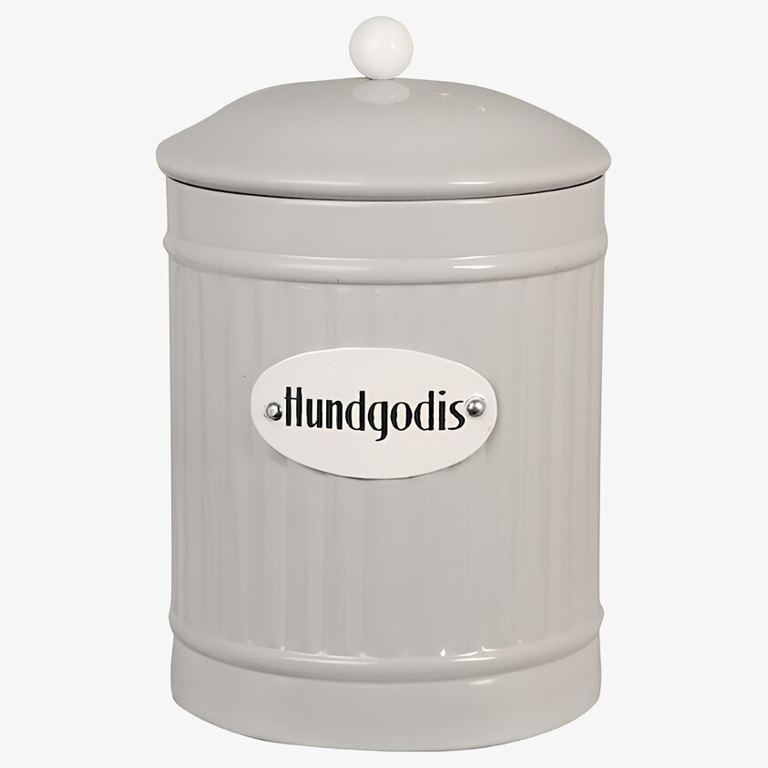 Plåtburk Hugo Hundgodis Beige Strömshaga Plåtburkar Metallburkar