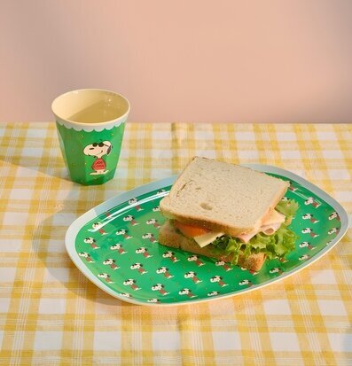 Tallrik Melamin Snobben Grön Rice Tallrikar Djupa tallrikar (ej skål) Desserttallrikar Assietter Barntallrikar Picknicktallrikar