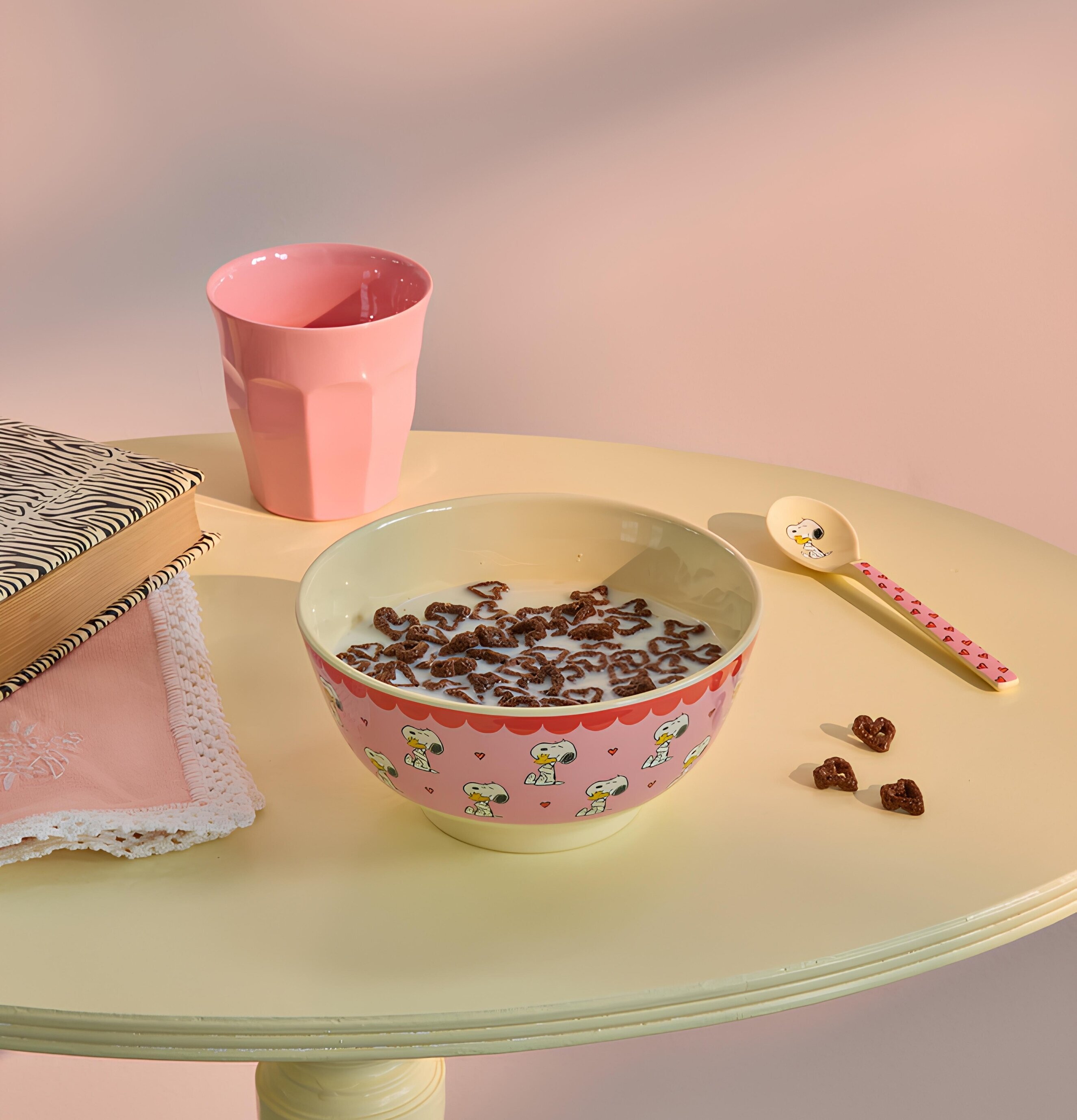 Skål Melamin Snobben Rosa Rice Skålar att äta ur tilltugg Såskannor/Vispskål servering Matlådor Förvaring av lunch/mat