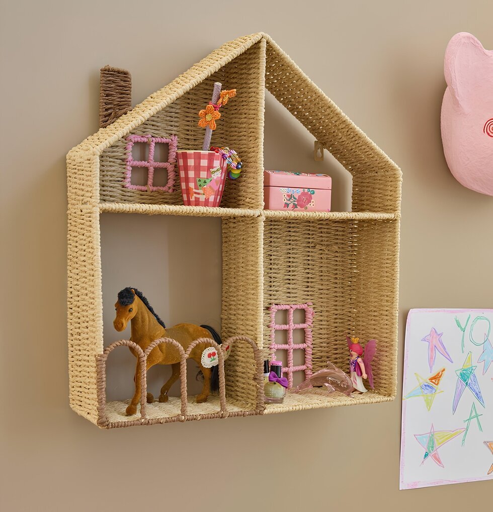 Vägghylla Hus Rosa Rice Vägghyllor