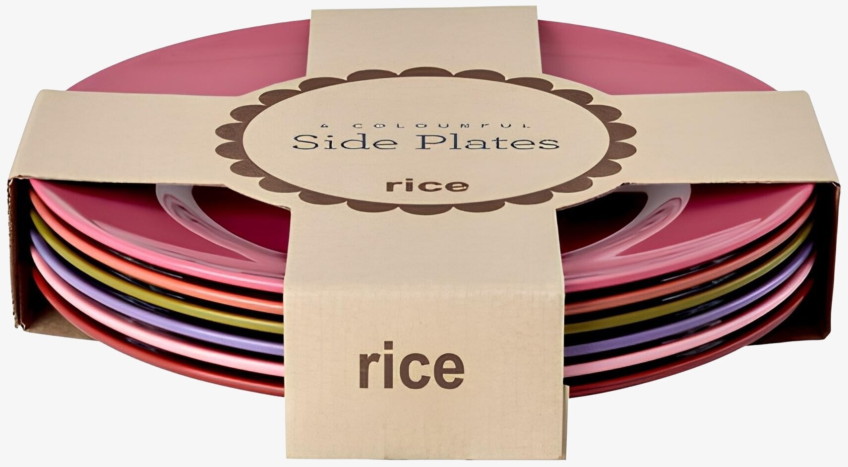 Tallrikar 6-Pack Melamin Rice Djupa tallrikar (ej skål) Desserttallrikar Assietter Barntallrikar Picknicktallrikar