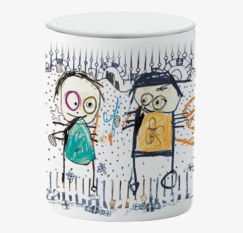 Porslinsburk Beach Party M från Poul Pava med färgglad design