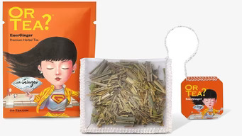 Or Tea EnerGinger Box/15 tepåse och förpackning i fokus