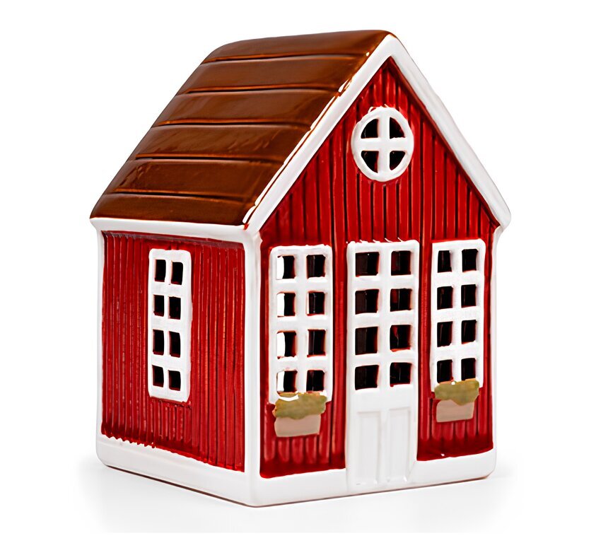 Ljuslykta Hus Röd Det Gamle Apotek Lyktor Endless Light Ljuslyktor