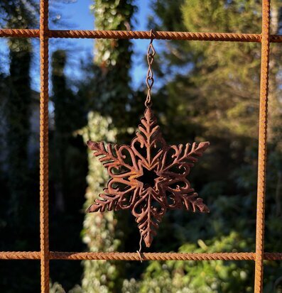 Figur Stjärna (armeringsnät) Rost Lind Decoration Utomhusskyltar Skyltar för utomhusbruk Övrig prydnad/dekoration inredning utemiljö