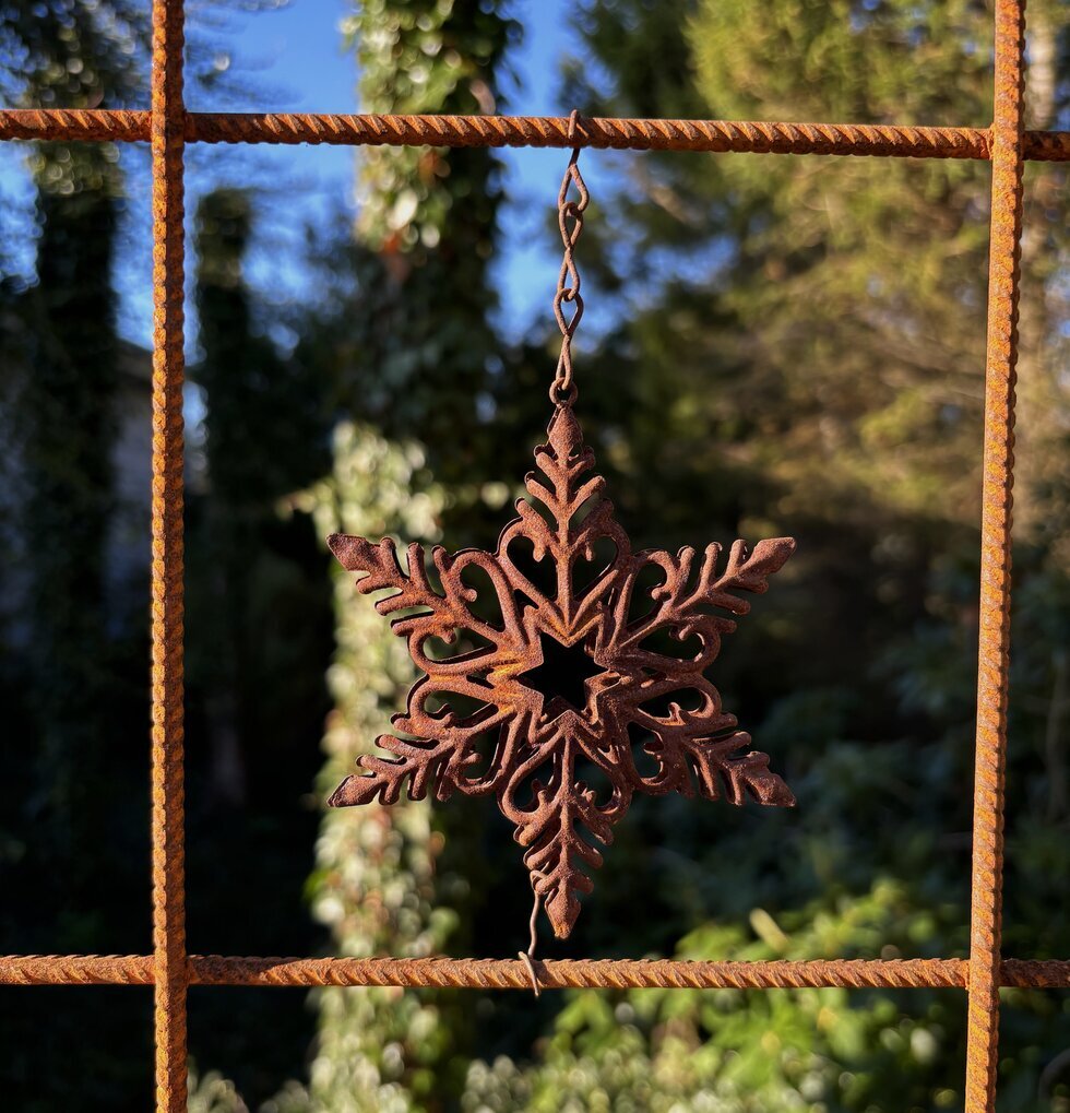 Figur Stjärna (armeringsnät) Rost Lind Decoration Utomhusskyltar Skyltar för utomhusbruk Övrig prydnad/dekoration inredning utemiljö