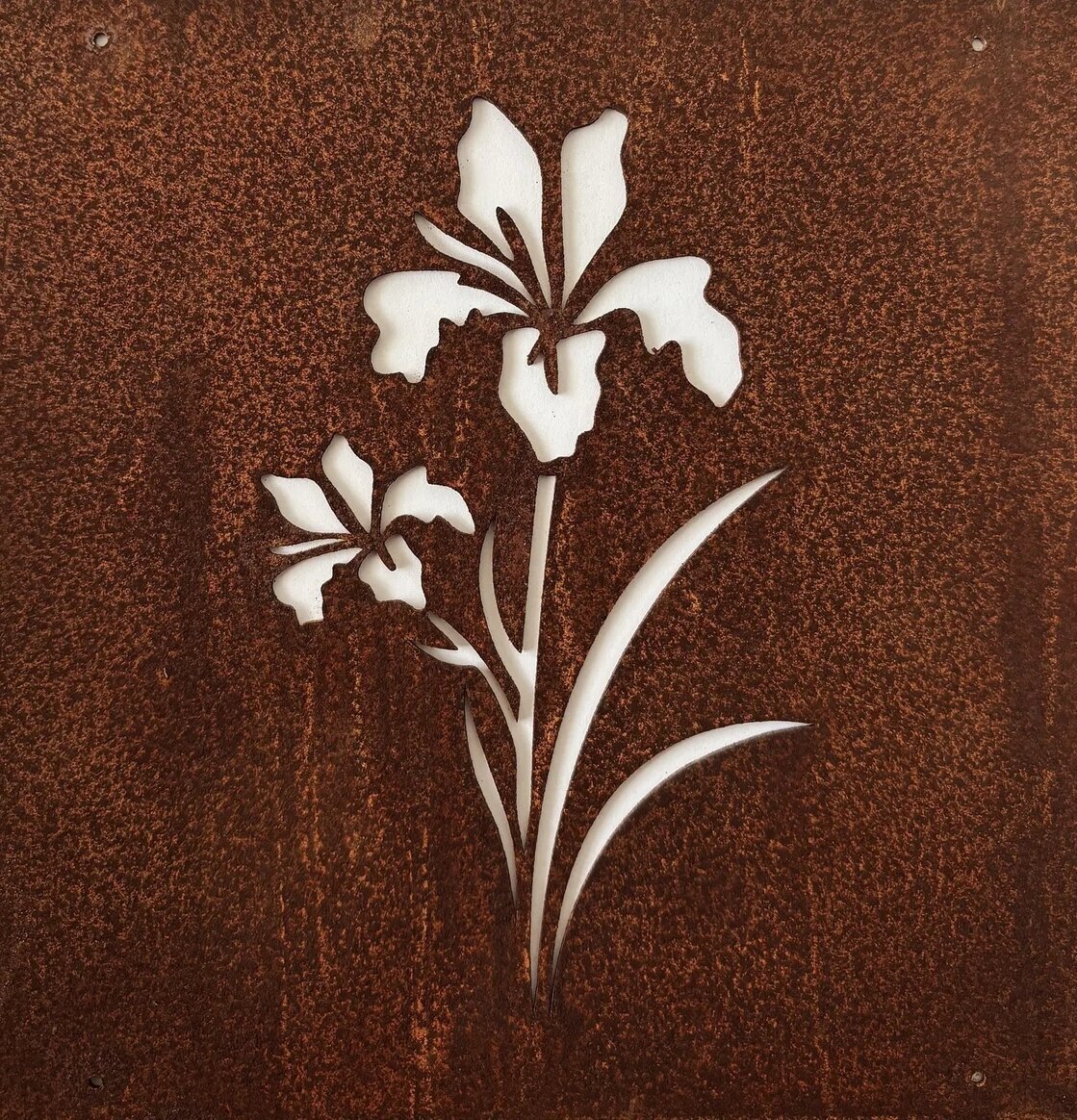 Skylt Iris (armeringsnät) Rost Lind Decoration Utomhusskyltar Skyltar för utomhusbruk