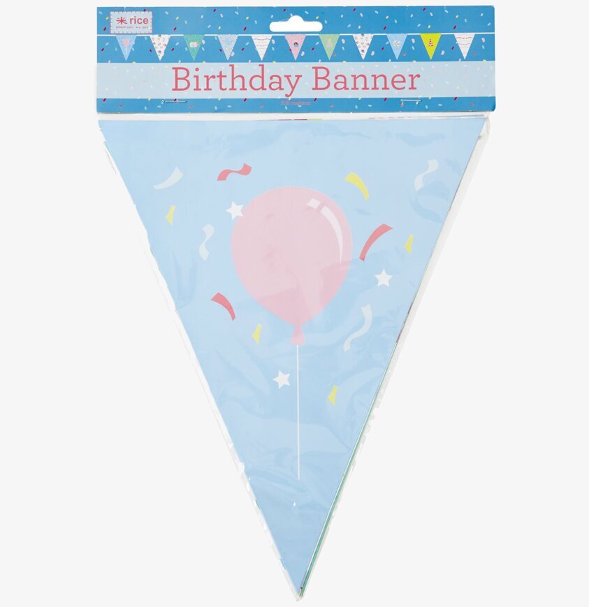 Happy Birthday 11 Paper Flag från Rice i färgglad förpackning