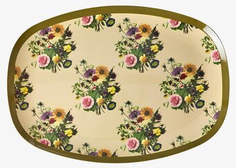 Tallrik Melamin Retro Bouquet Print Rice Tallrikar Djupa tallrikar (ej skål) Desserttallrikar Assietter Barntallrikar Picknicktallrikar