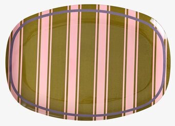 Tallrik Melamin Stripe Delight Print Rice Tallrikar Djupa tallrikar (ej skål) Desserttallrikar Assietter Barntallrikar Picknicktallrikar