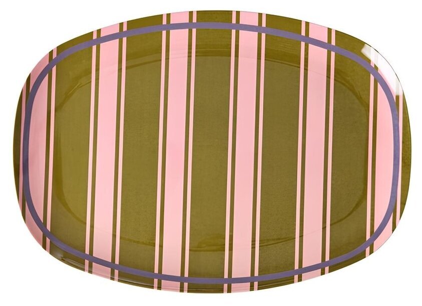 Tallrik Melamin Stripe Delight Print Rice Tallrikar Djupa tallrikar (ej skål) Desserttallrikar Assietter Barntallrikar Picknicktallrikar