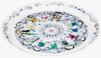 Fat Beach/Party Ø42cm från Poul Pava med färgglatt motiv