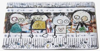 Tallriksunderlägg Party från Poul Pava med färgglada figurer