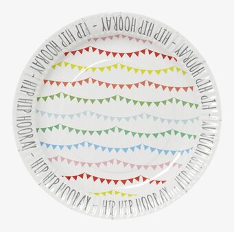 Kalastallrikar från Rice med festlig design och vimplar