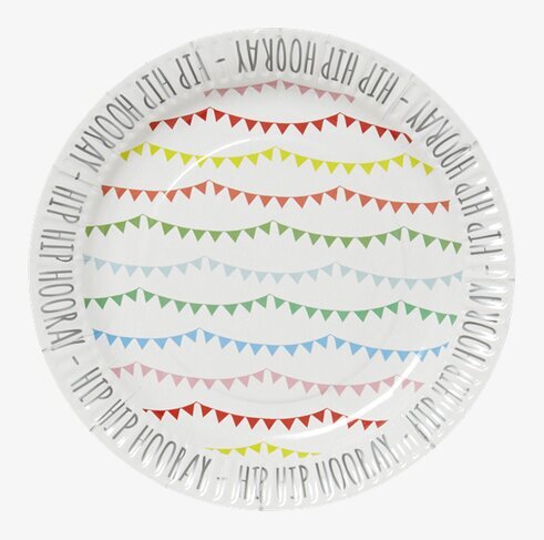 Kalastallrikar från Rice med festlig design och vimplar