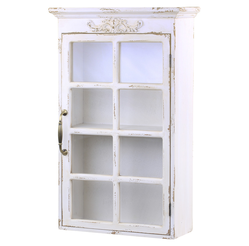 Väggskåp Antique Creme Chic Skåp (ej för nycklar eller medicin) Vägghyllor som mer är en möbel