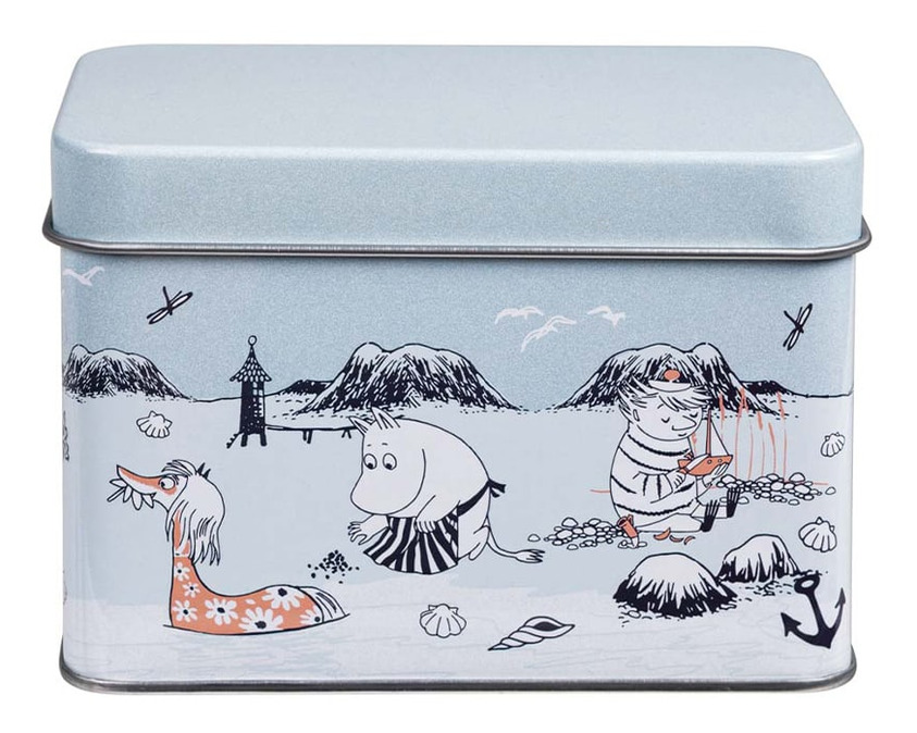 Teburk Strandtur Blå Moomin by Martinex Plåtburkar Metallburkar