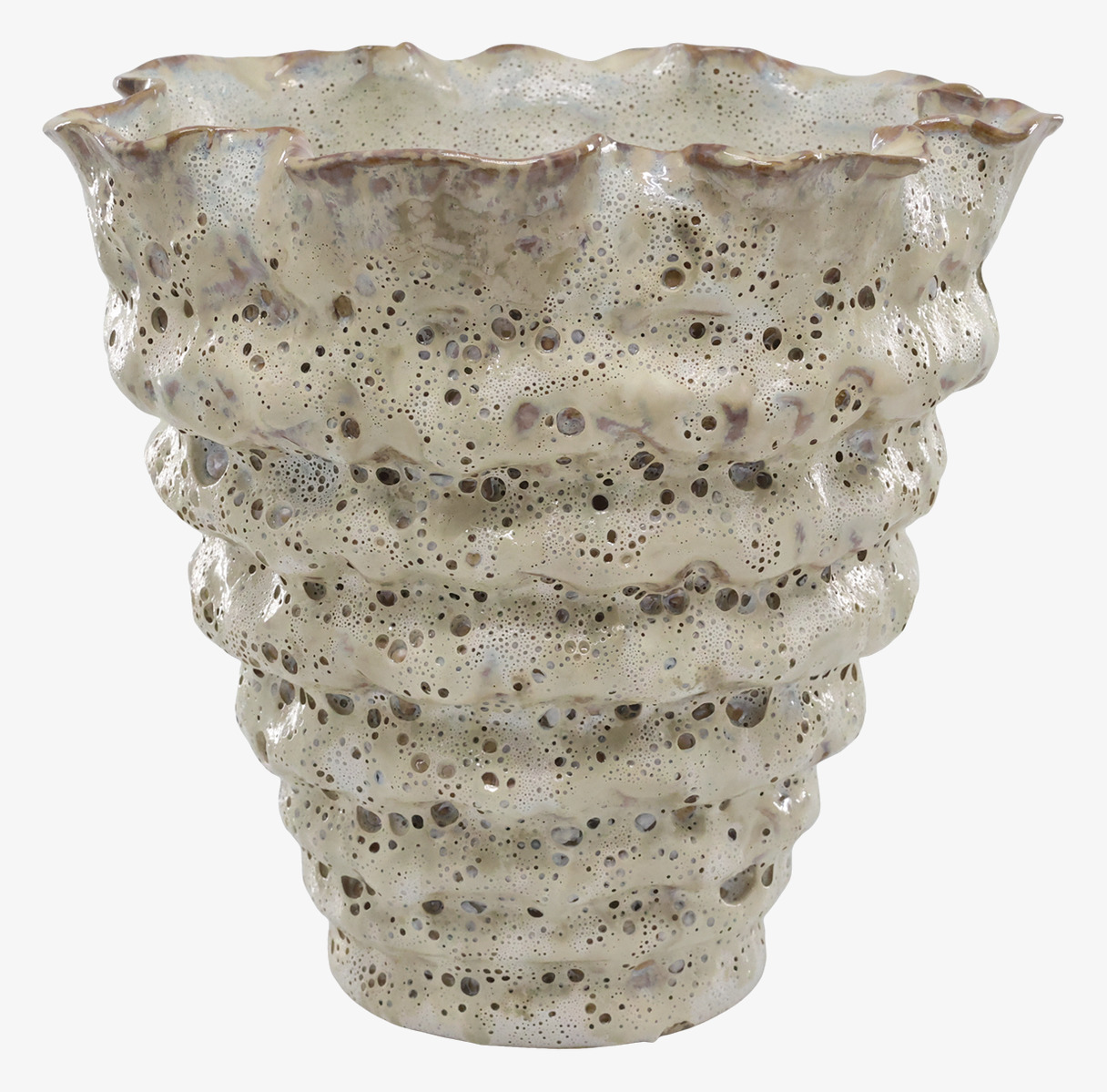 Vas Riviera Sand Ø21.5 cm Chic Antique Krukor Örtkrukor Glaskrukor Vaser Övrig prydnad/dekoration för inredning innemiljö