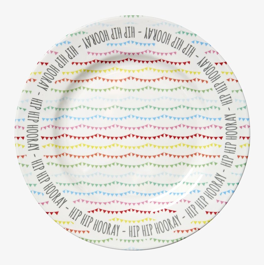 Serveringsbricka Melamin från Rice med färgglada vimplar