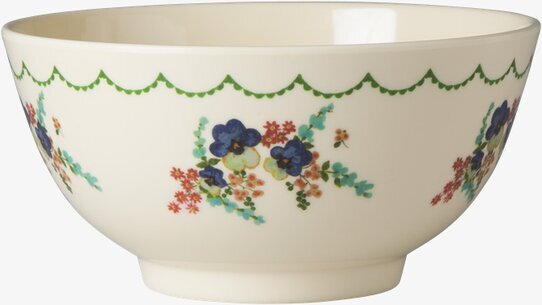 Skål Cream Flower Print från Rice med blommigt mönster