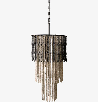 Ljuskrona Med Träpärlor Chic Antique Lampor Taklampor Golvlampor Bordslampor LED-lampor Ledlampor Fönsterlampor Ljusslingor för dekoration
