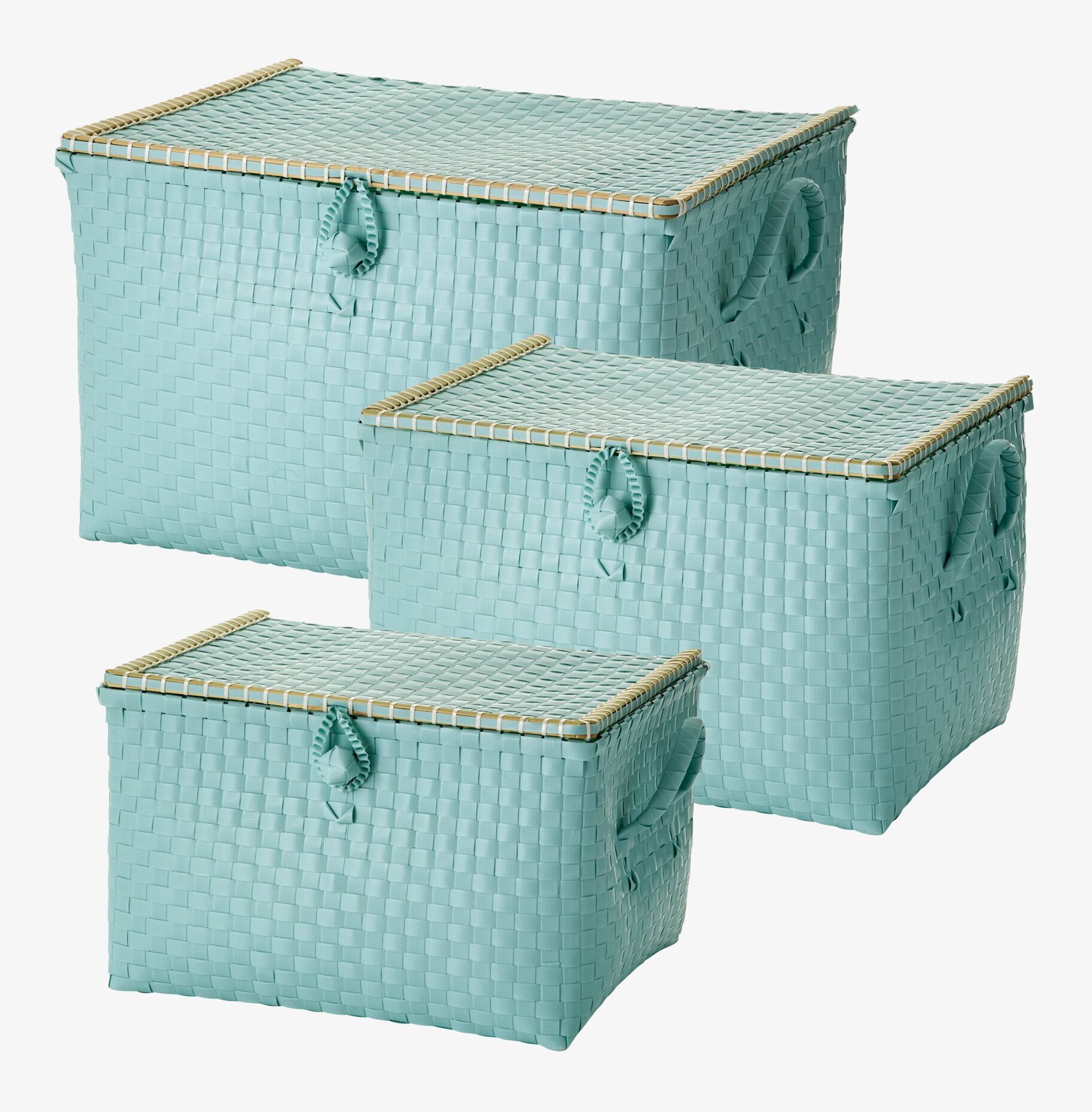 Förvaringsbox Mint från Rice i tre storlekar med lock