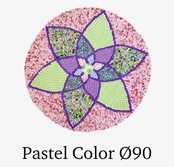 Handgjord Matta från Rice med färgglatt blomsterarrangemang