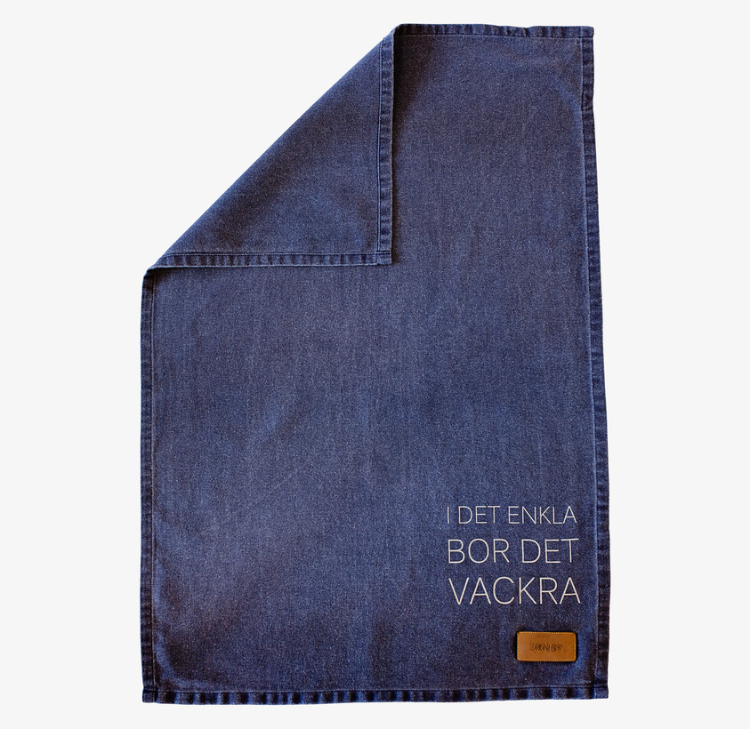 Kökshandduk ´I Det Enkla´ Blå från Ernst i 100 % bomull