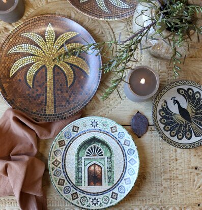 Tallrik Mosaik Oriental Ø21cm Chic Antique Tallrikar Djupa tallrikar (ej skål) Desserttallrikar Assietter Barntallrikar Picknicktallrikar