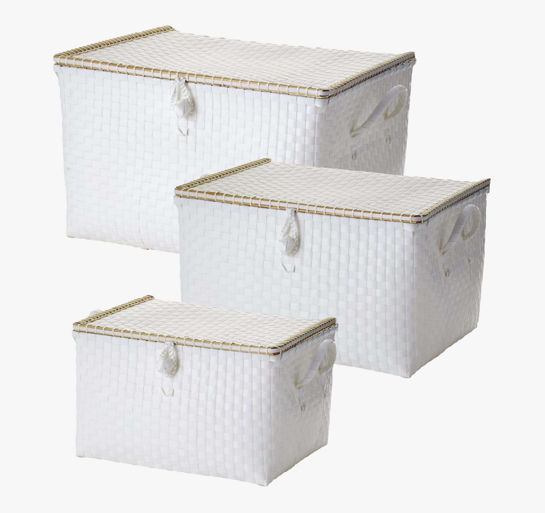 Förvaringsbox Vit från Rice i tre storlekar, flätad design