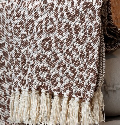 Pläd Coffee & Cream Chic Antique Täcken, filtar, plädar och överkast Filtar Plädar Överkast