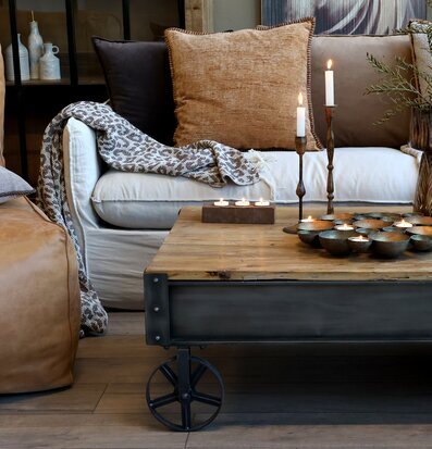 Pläd Coffee & Cream Chic Antique Täcken, filtar, plädar och överkast Filtar Plädar Överkast