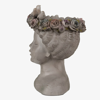 Kruka Blomsterkrans Clayre & Eef Krukor Örtkrukor Glaskrukor