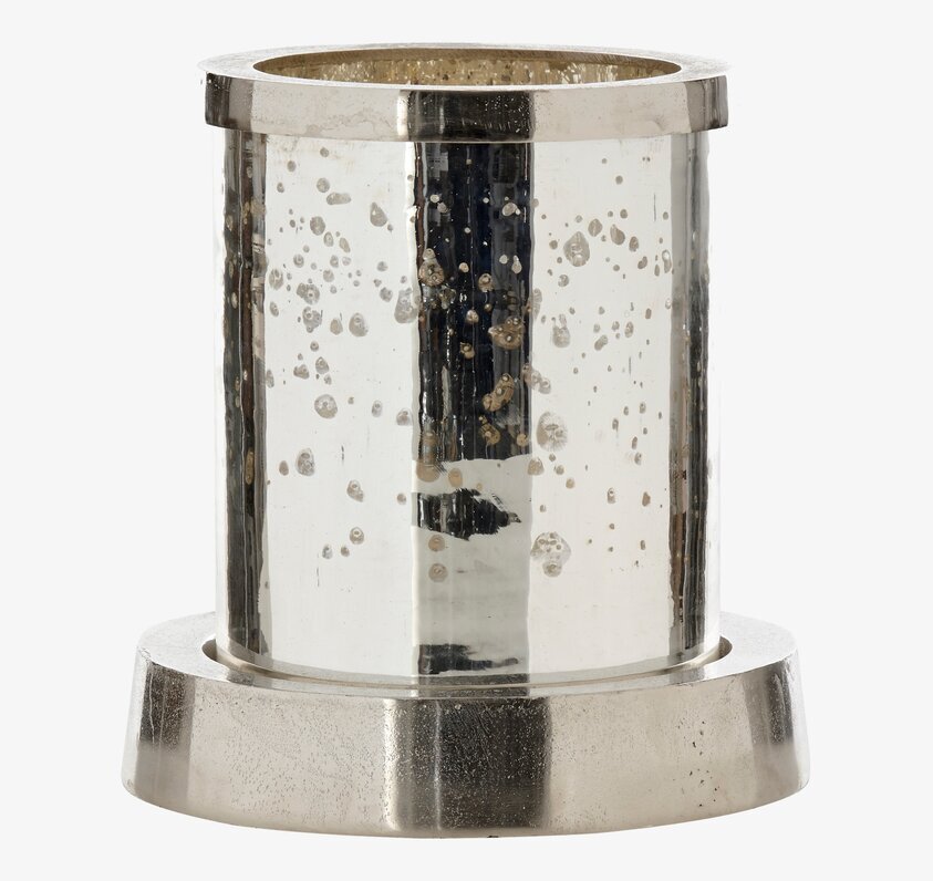 Ljuslykta Hurricane från THG med glas och metallbas