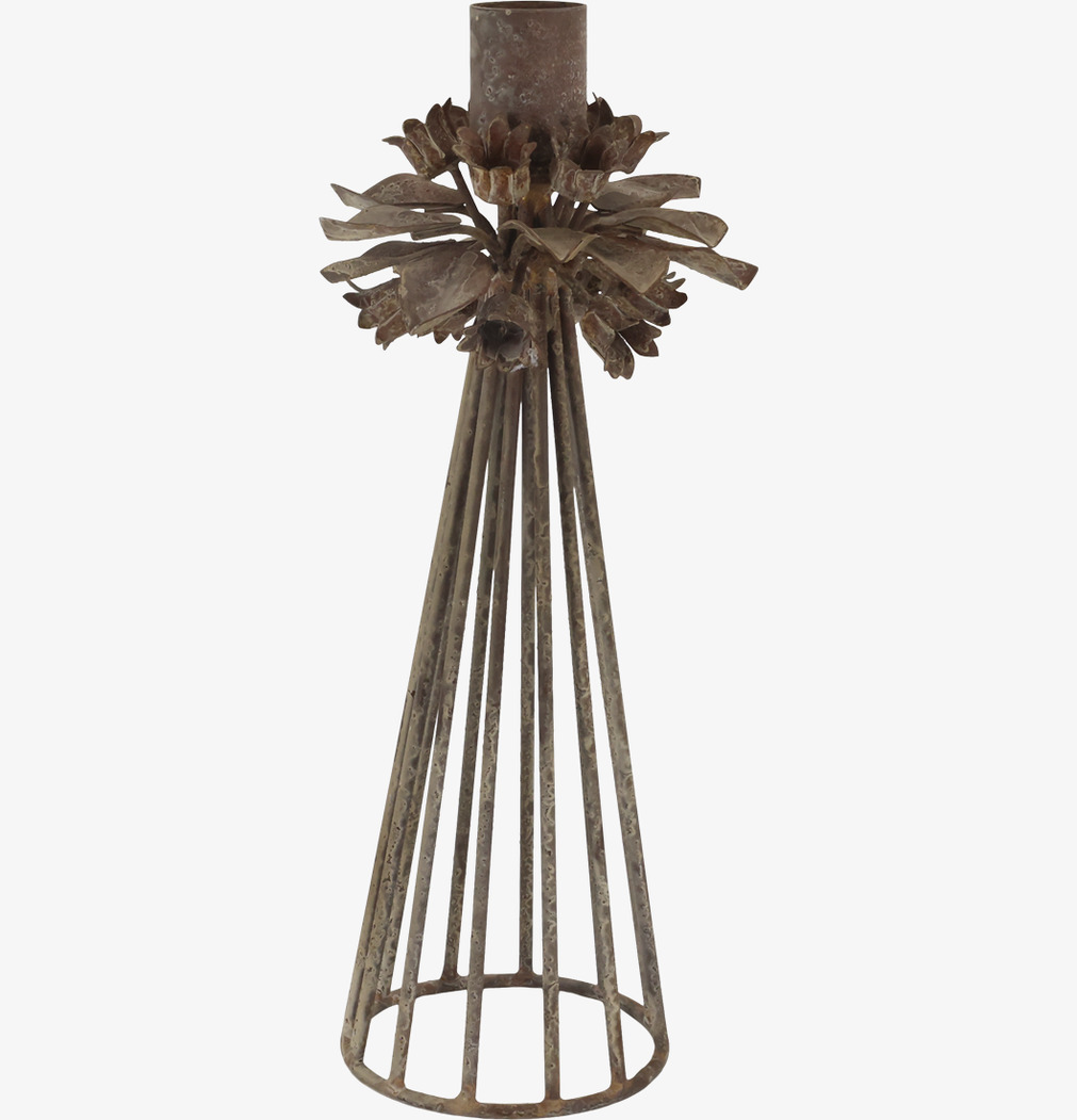 Ljusstake Blomsterdekor Hög Chic Antique Ljusstakar Adventsstakar Ljushållare Ljushyllor