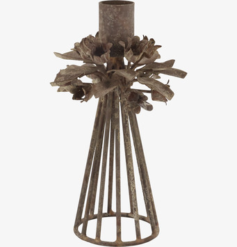 Ljusstake Blomsterdekor Låg Chic Antique Ljusstakar Adventsstakar Ljushållare Ljushyllor
