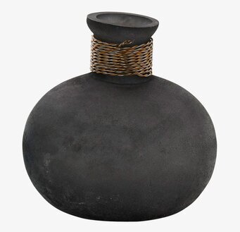 Vas Rund från THG med rund form och texturerad svart yta