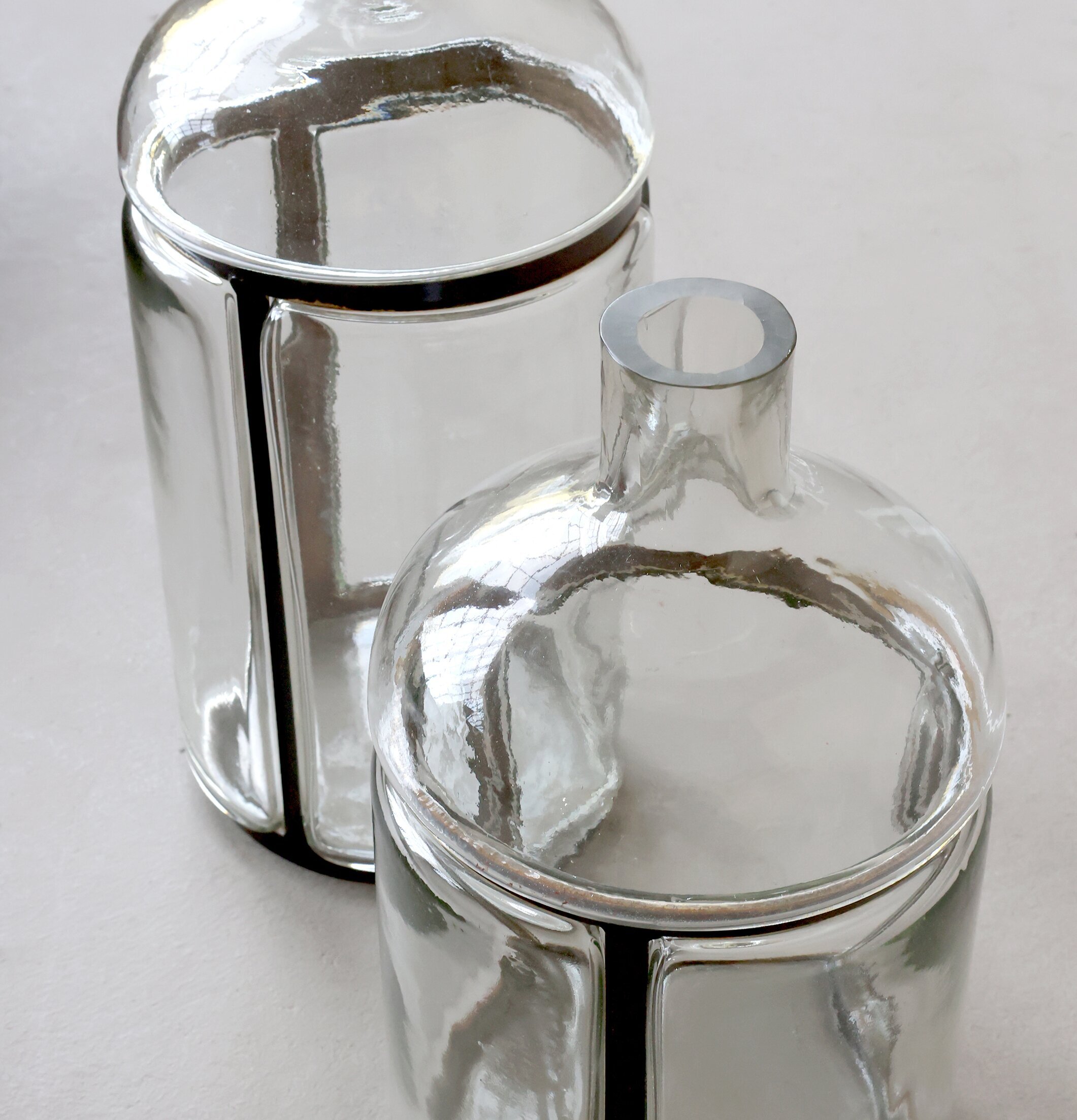 Glasflaska Gl Fransk Chic Antique för inredning