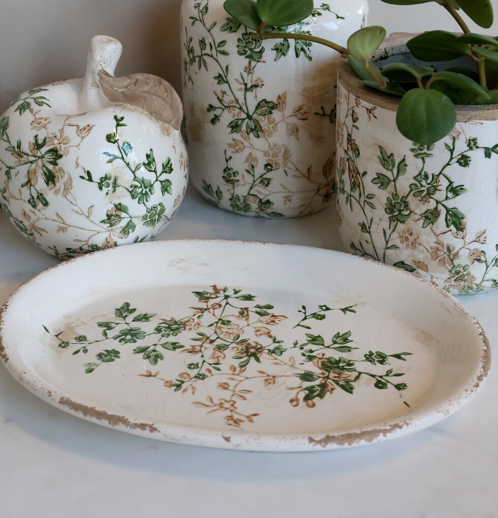 Fat Keramik Grenblad Chic Antique Övrig prydnad/dekoration för inredning innemiljö