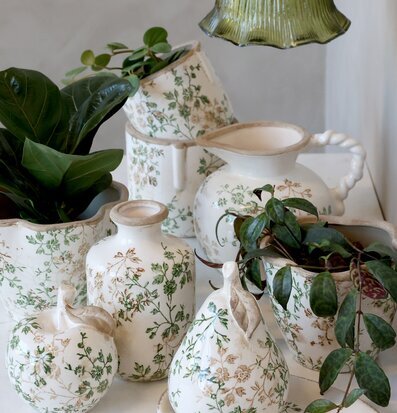 Kanna Keramik Grenblad Chic Antique Övrig prydnad/dekoration för inredning innemiljö