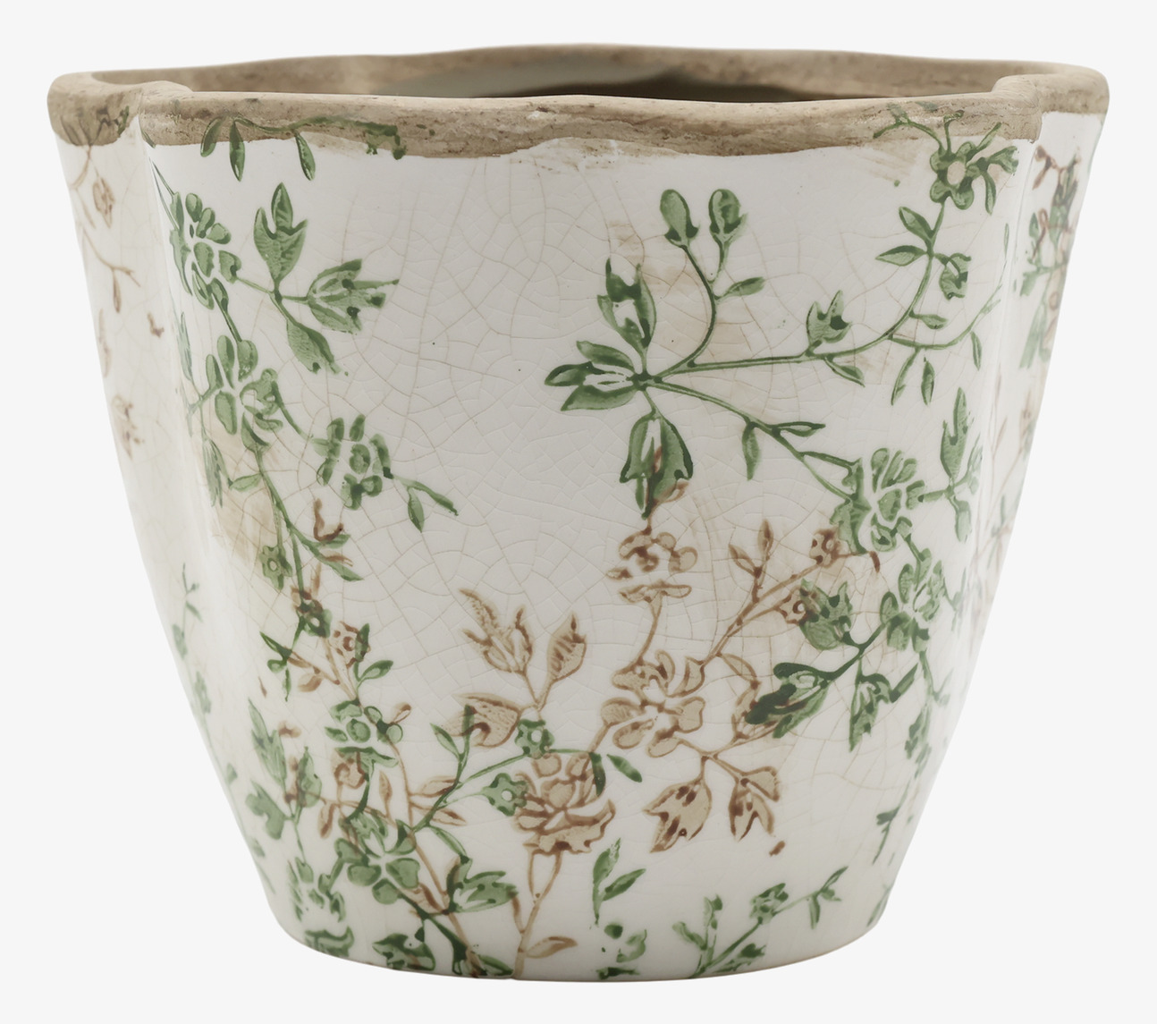 Kruka Keramik Grenblad - S Chic Antique Krukor Örtkrukor Glaskrukor