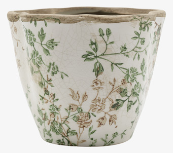 Kruka Keramik Grenblad - S Chic Antique Krukor Örtkrukor Glaskrukor