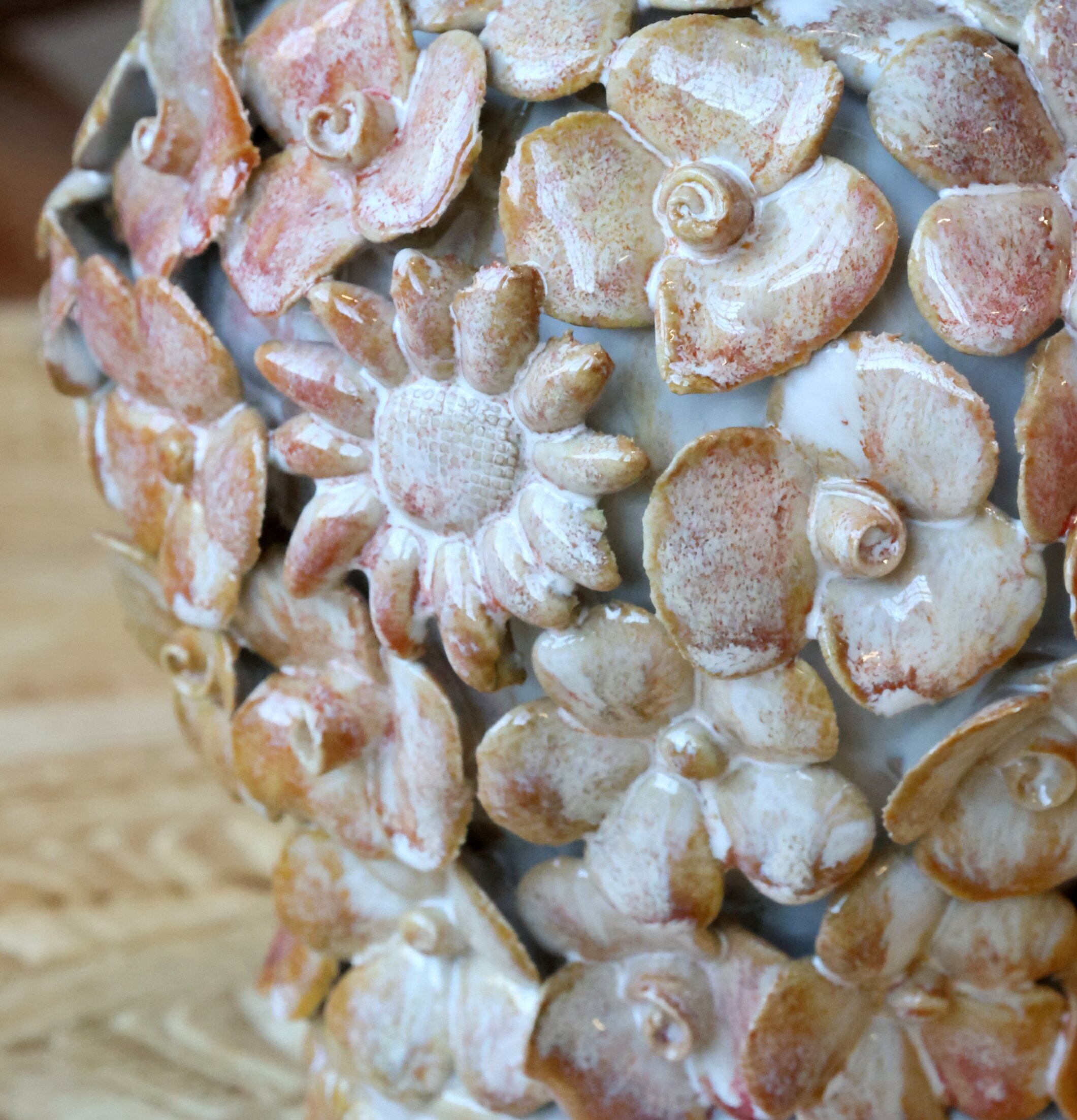 Vas Med Blomdekor Chic Antique Vaser
