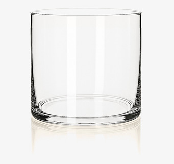 Foto: Transparent glasskål 15 cm hög, cylinderformad