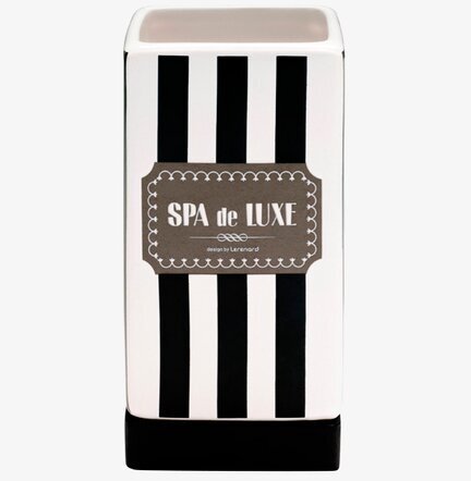 Tandborstmugg Spa de luxe från Derriére la porte, svartvit