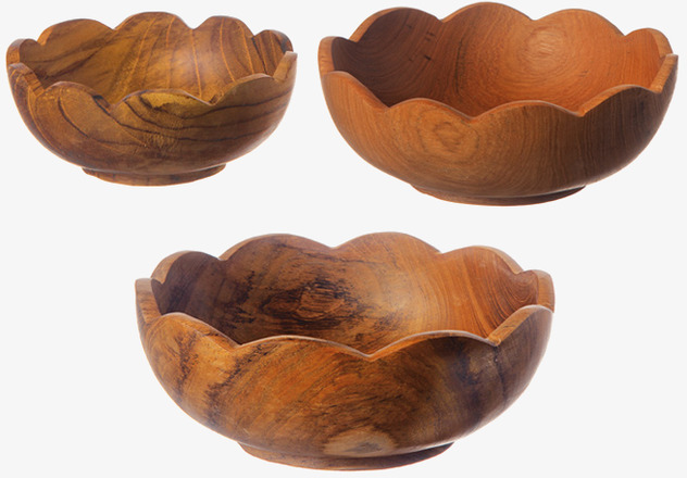 Träskål Teak Different Design Skålar att äta ur tilltugg Såskannor/Vispskål Skål servering Matlådor Förvaring av lunch/mat