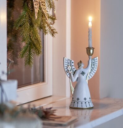 Änglaljusstake Evangeline Vit Bloomingville Ljusstakar Adventsstakar Ljushållare Ljushyllor