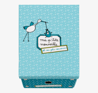 Låda Ihopfällbar Stork Blå från Derriére la porte, blå