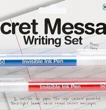 Osynligt bläck från Worldwide co med UV-lampor i locken